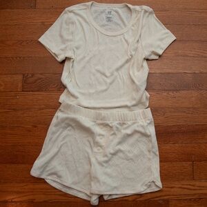 GAP Cream Kids Pajama Set